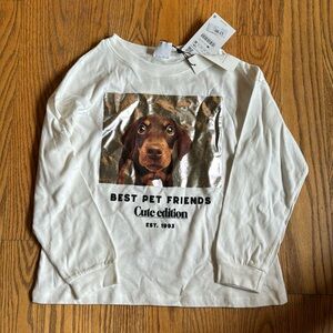 NWT Zara Dog Shirt // 8G